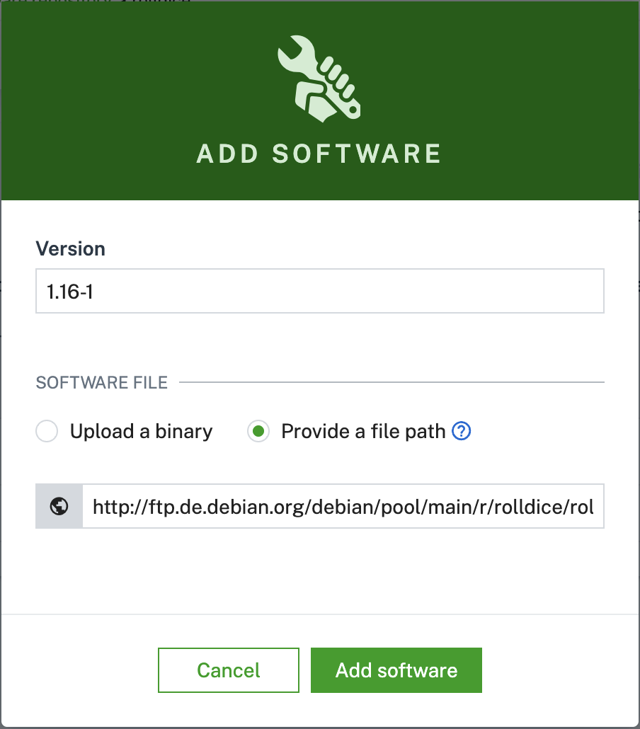 Add new software from remote